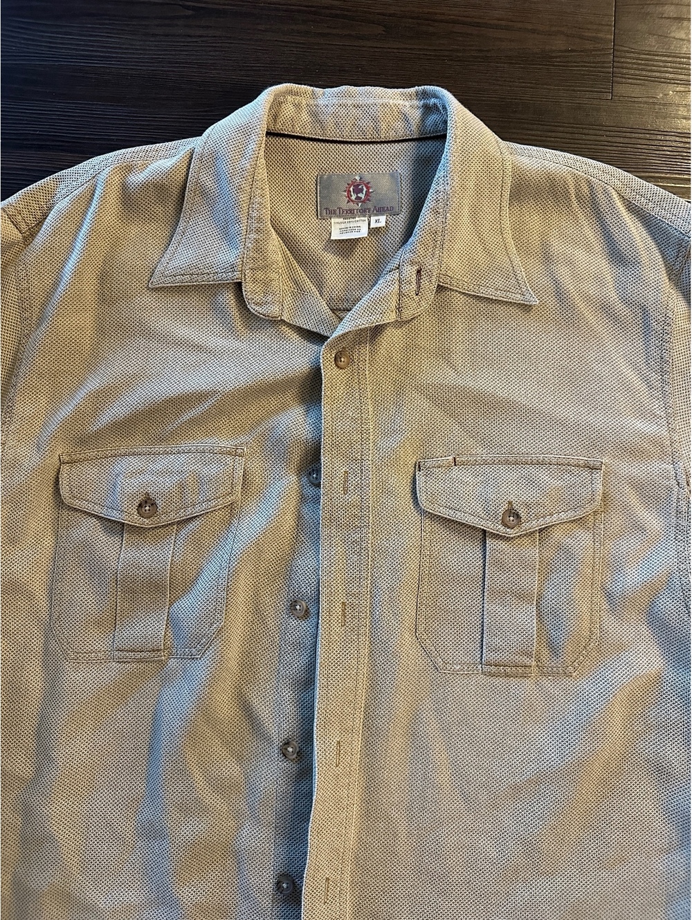 Vintage The Territory Ahead silk cotton shirt large